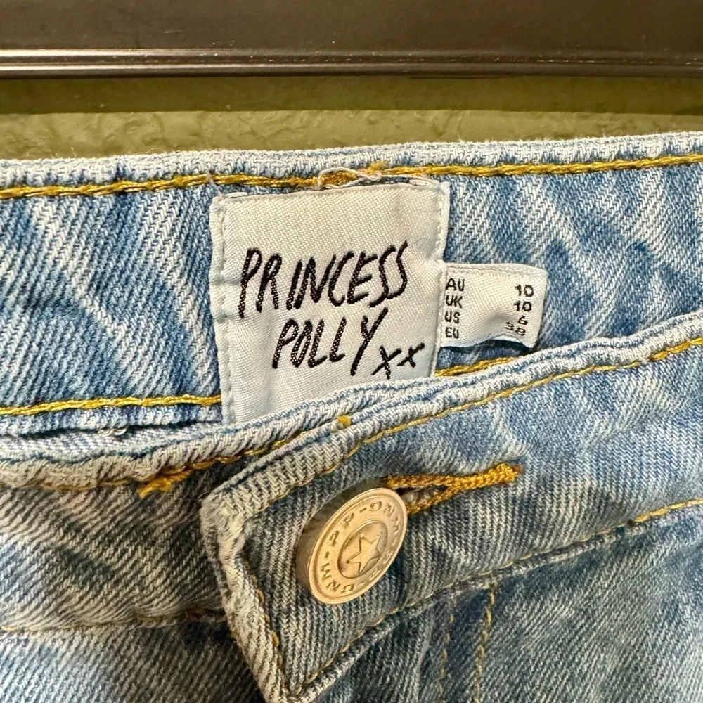 Princess Polly Blue Flare Jeans Size 6